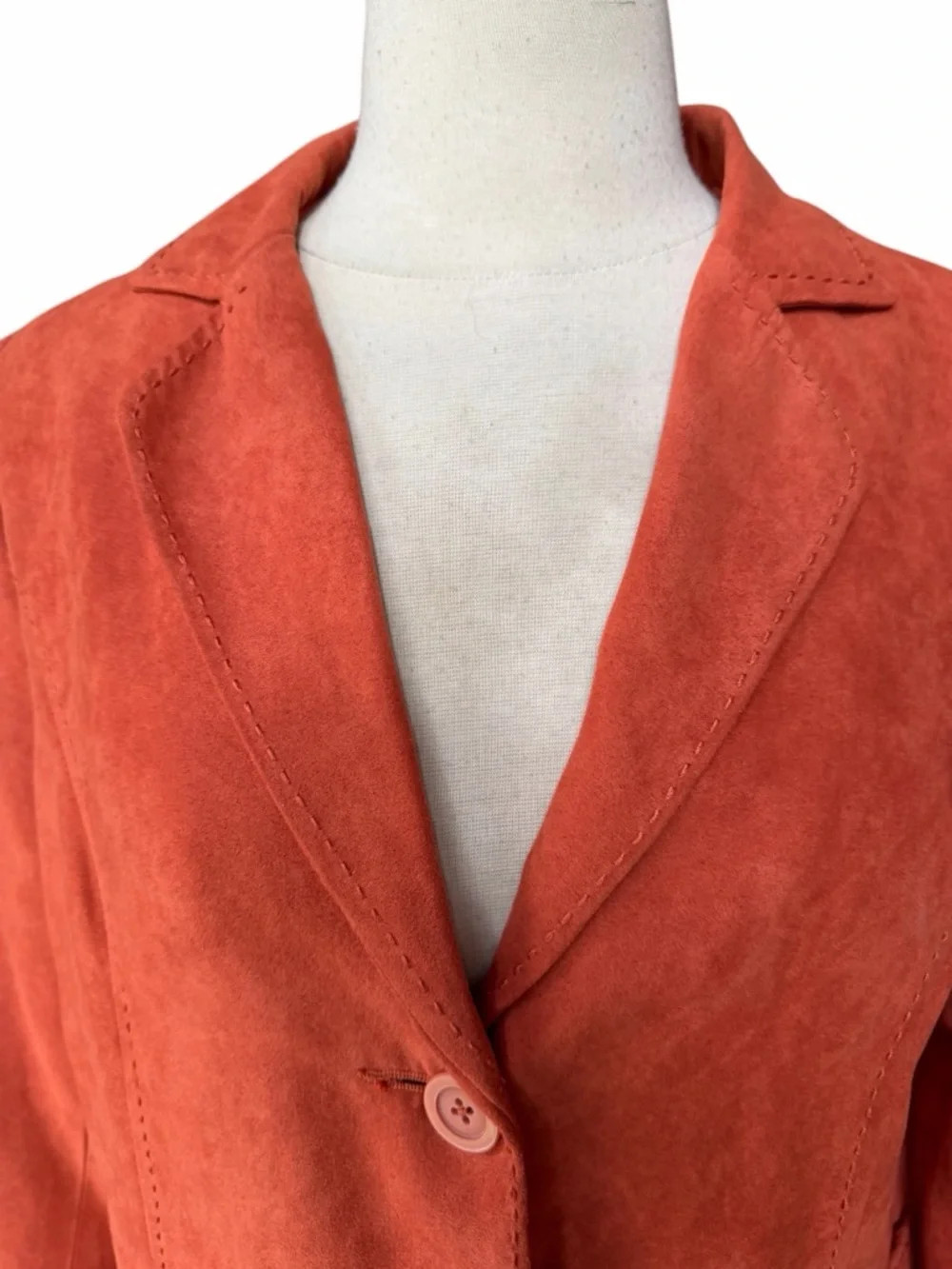 Y2K Studio Works Terracotta Super Soft Faux‎ Suede Lined Blazer